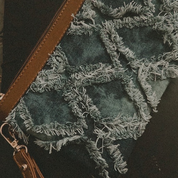 Blue denim hand bag - Picture 3 of 4